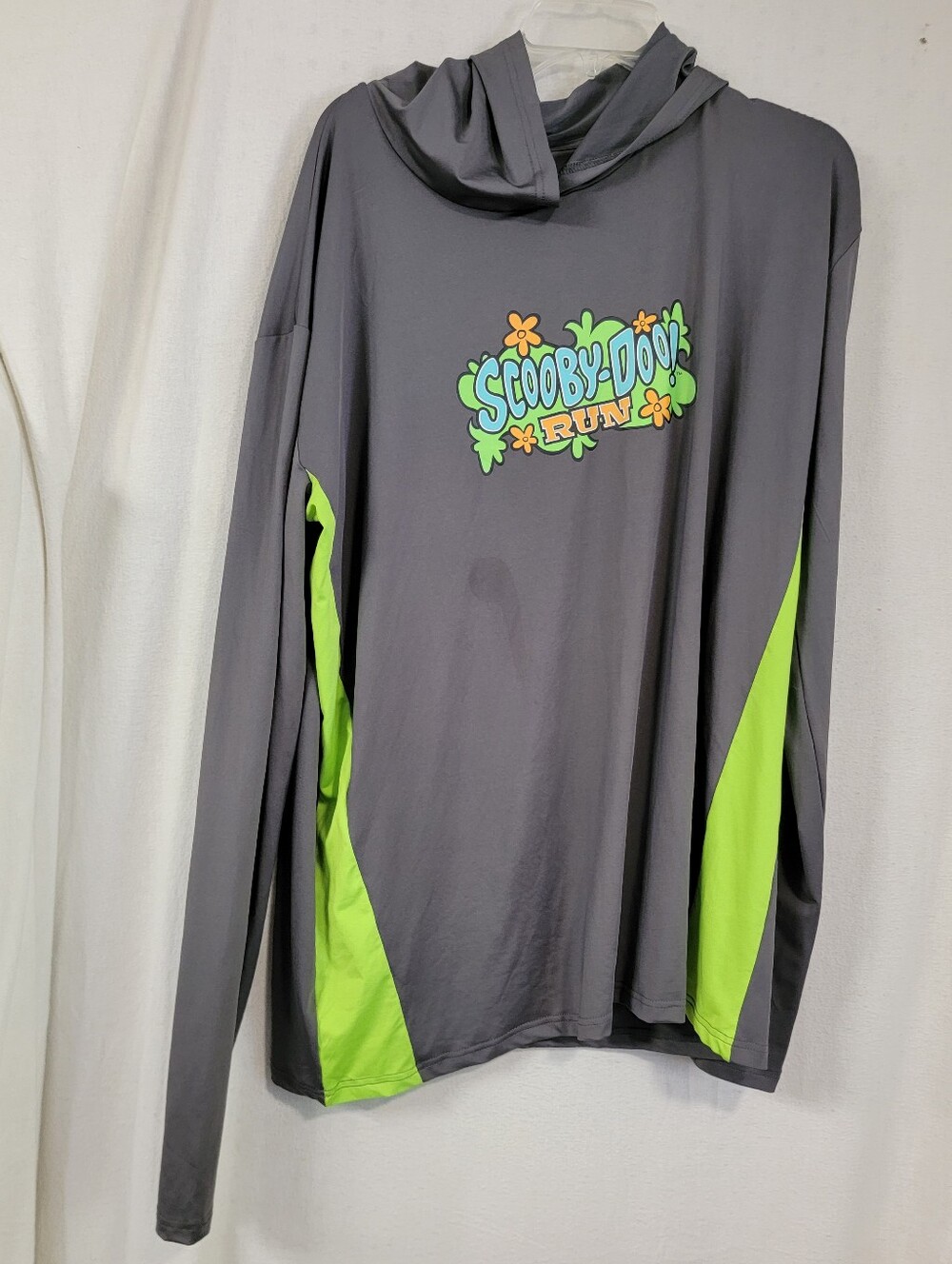 Scooby-Doo Run Hooded Performance Top - Gray with Neon Green Accents